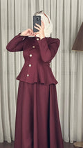 ENSEMBLE IMANE 5200  bordeaux - 2 pieces